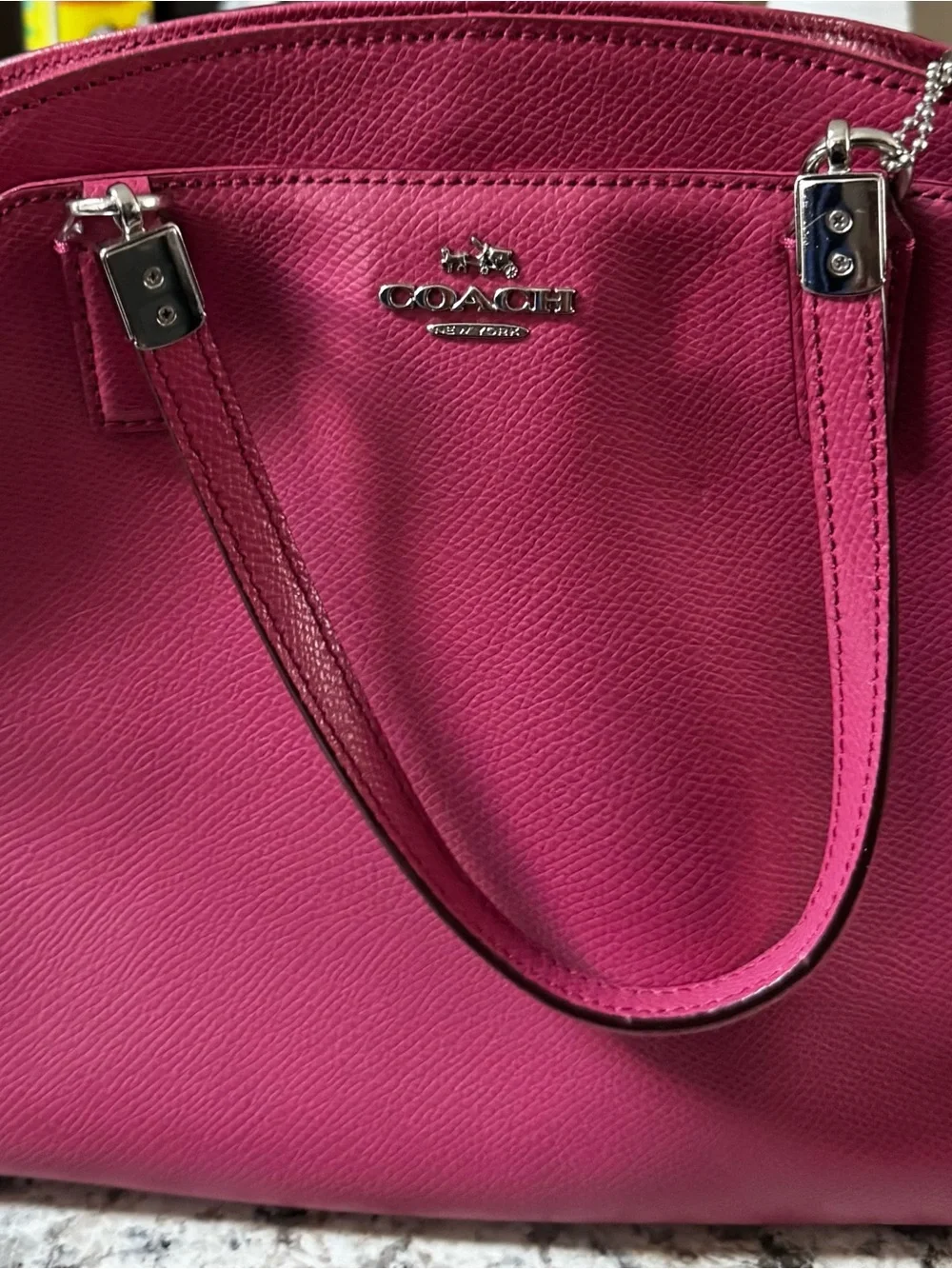 Coach Pink Leather Shoulder Bag